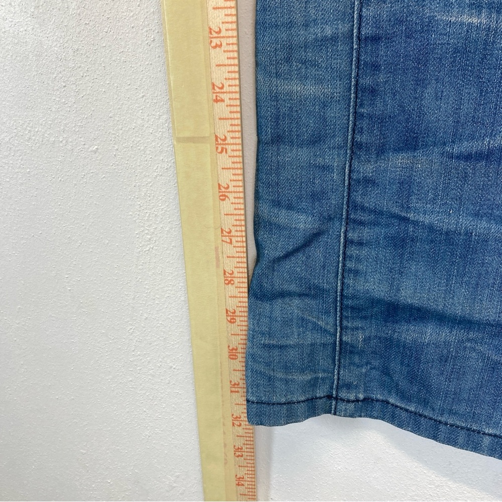 Robin's Boyfriend Jean Light Blue Distressed Straight Leg Jeans Size 26 Studded - Picture 10 of 16